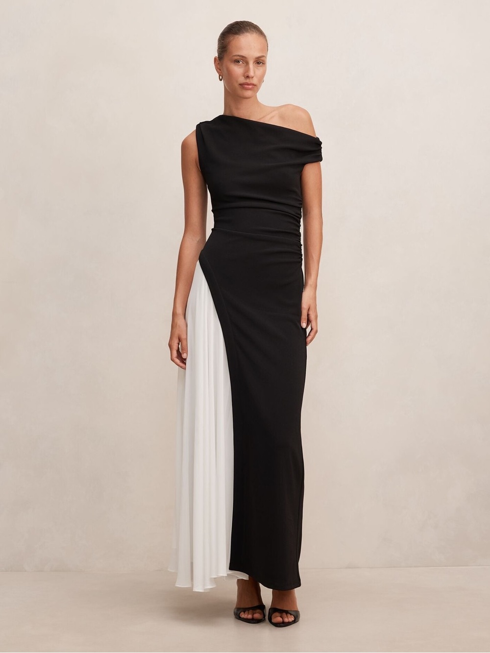 Camille Off Shoulder Contrast Maxi Dress